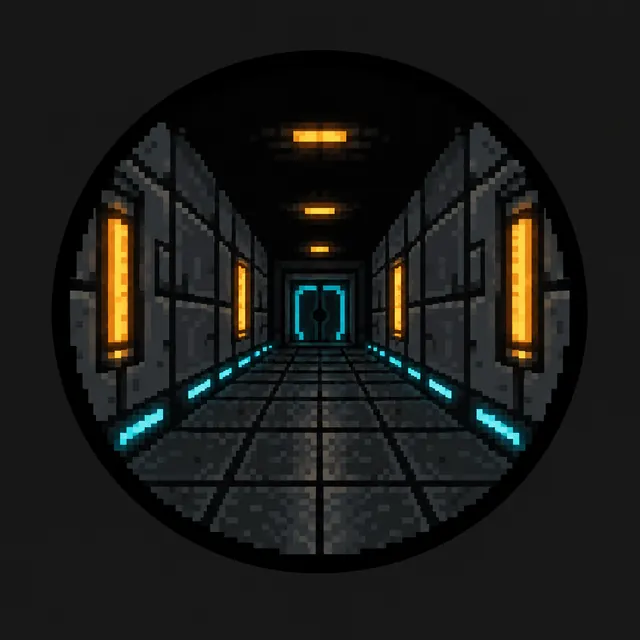Illustration of ForgeUI MicroDOOM Doom-style 3D renderer experiment