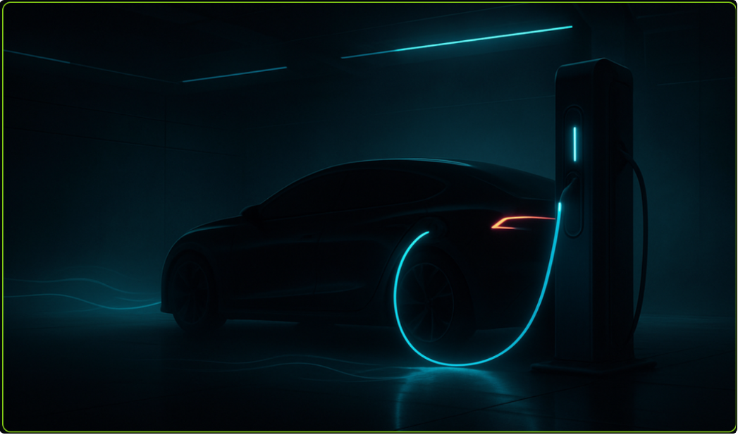 EV Fast Charge Night ForgeUI interface running at 1024 by 600